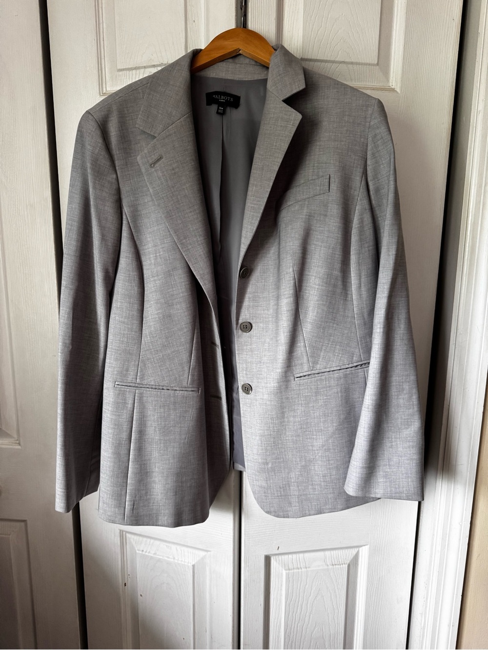 Talbots Gray Women's Blazer Jacket - Picture 3 of 7